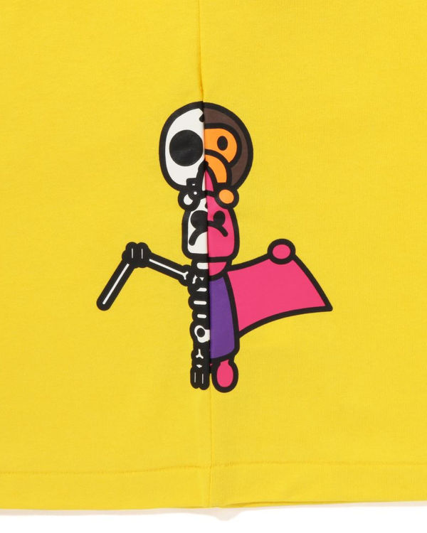Bape Glow In The Dark Bone Dinosaur Tricko Detske Žlté | SK-0325