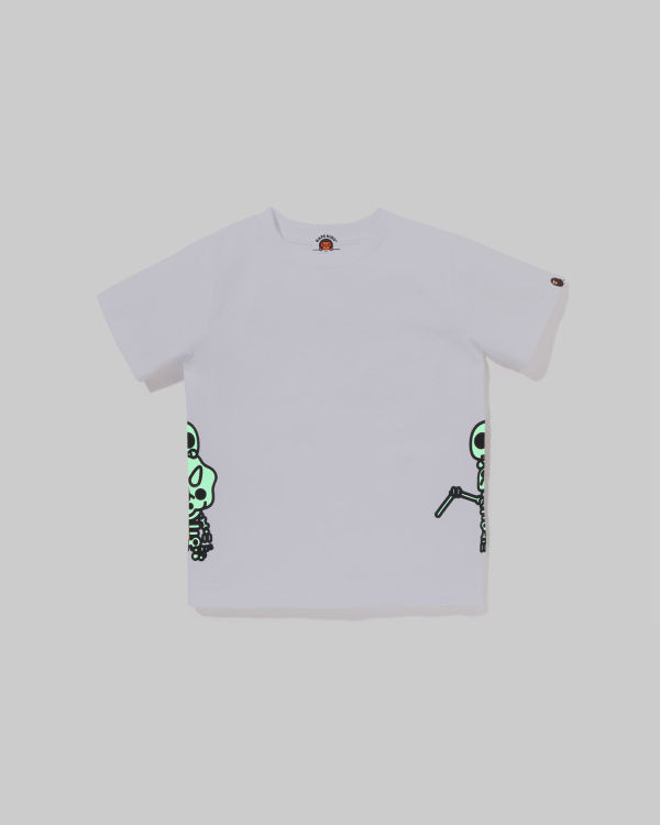 Bape Glow In The Dark Bone Dinosaur Tricko Detske Biele | SK-2490