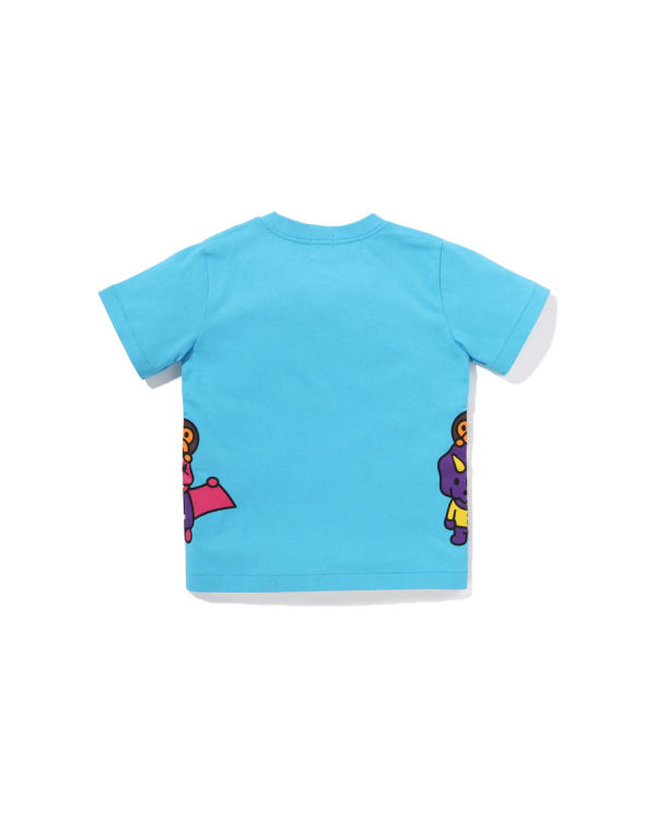 Bape Glow In The Dark Bone Dinosaur Tricko Detske Modre | SK-5613