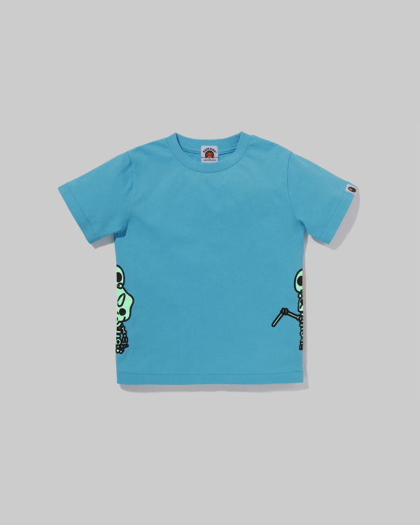 Bape Glow In The Dark Bone Dinosaur Tricko Detske Modre | SK-5613