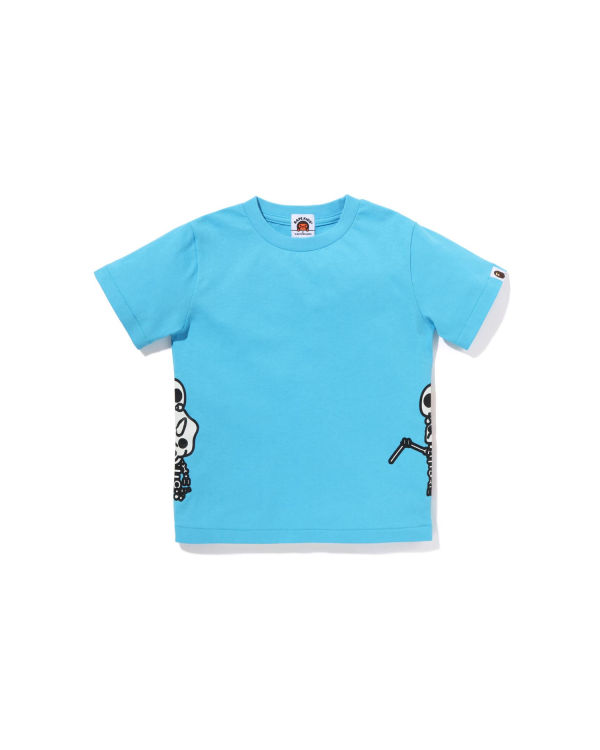 Bape Glow In The Dark Bone Dinosaur Tricko Detske Modre | SK-5613