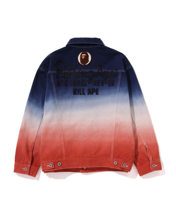 Bape Gradation Champion Denim Bundy Damske Námornícka Modrá Biele Červené | SK-5943