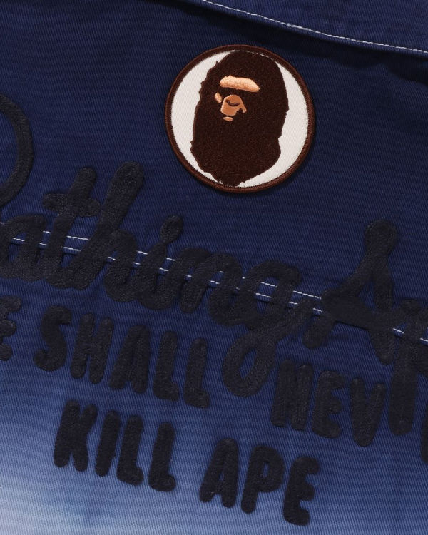 Bape Gradation Champion Denim Bundy Damske Námornícka Modrá Biele Červené | SK-5943