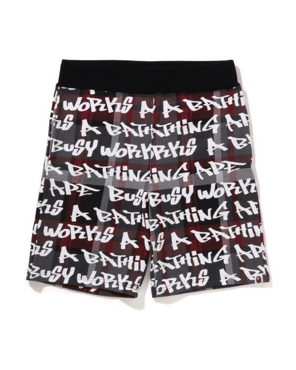 Bape Graffiti Check Sortky Panske Čierne | SK-4105