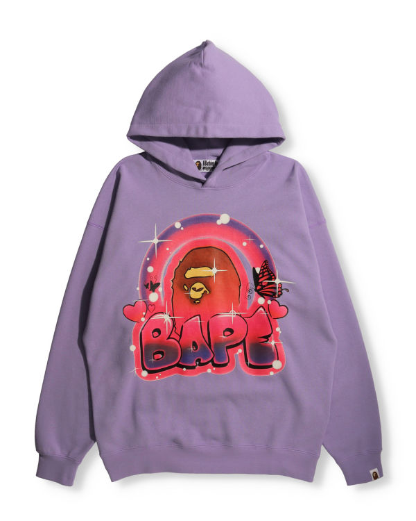 Bape Graffiti Oversized Pullover Mikiny S Kapucňou Damske Nachový | SK-5238