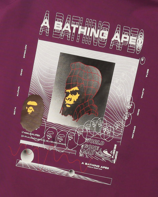 Bape Grafika Relaxed Fit Coach Bundy Panske Tmavo Nachový | SK-1390