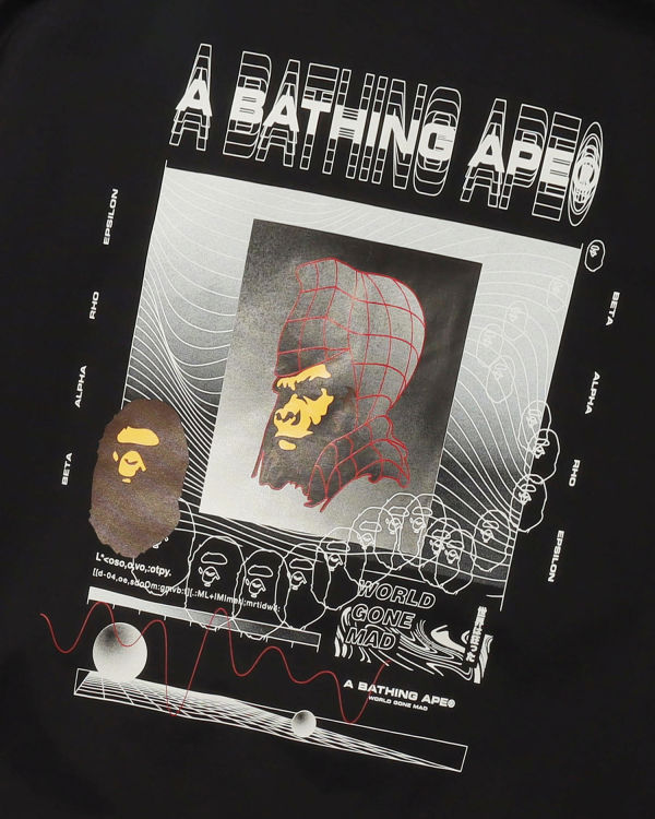 Bape Grafika Relaxed Fit Coach Bundy Panske Čierne | SK-2105