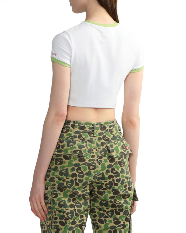 Bape Grafika crop #3 Tricko Damske Biele | SK-8079