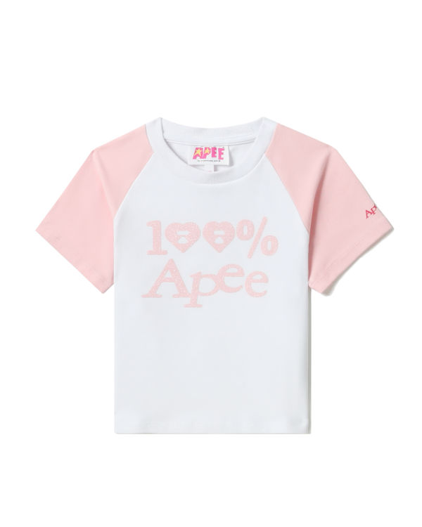 Bape Grafika crop raglan Tricko Damske Biele | SK-0518