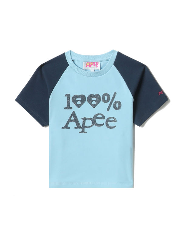 Bape Grafika crop raglan Tricko Damske Svetlo Modre | SK-6935