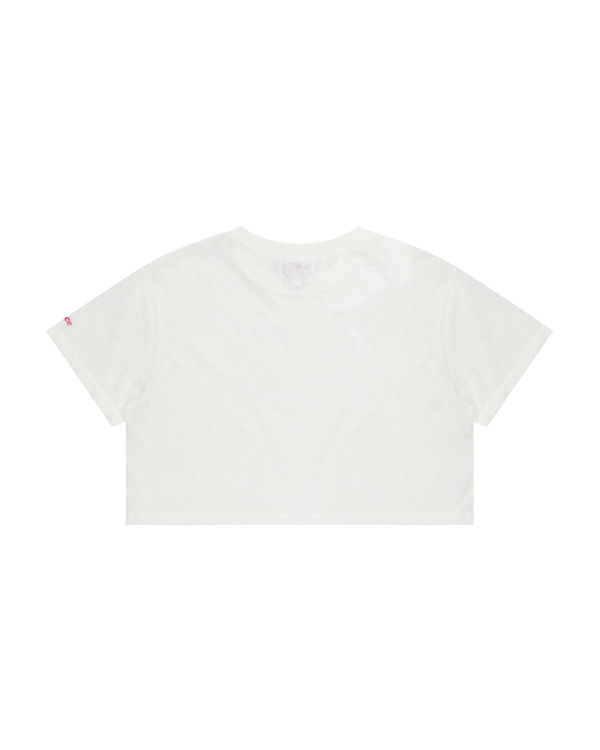 Bape Grafika cropped Tricko Damske Biele | SK-4061