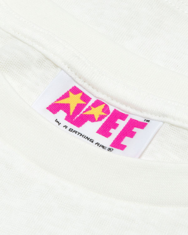 Bape Grafika cropped Tricko Damske Biele | SK-4061
