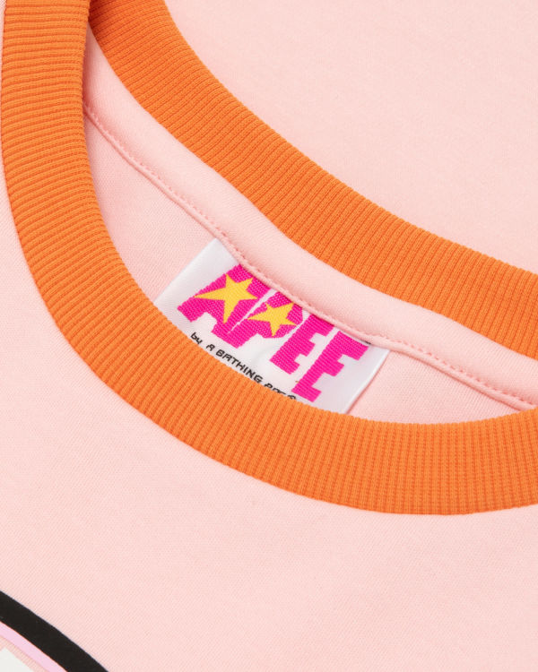 Bape Grafika cropped Tricko Damske Ruzove | SK-4578