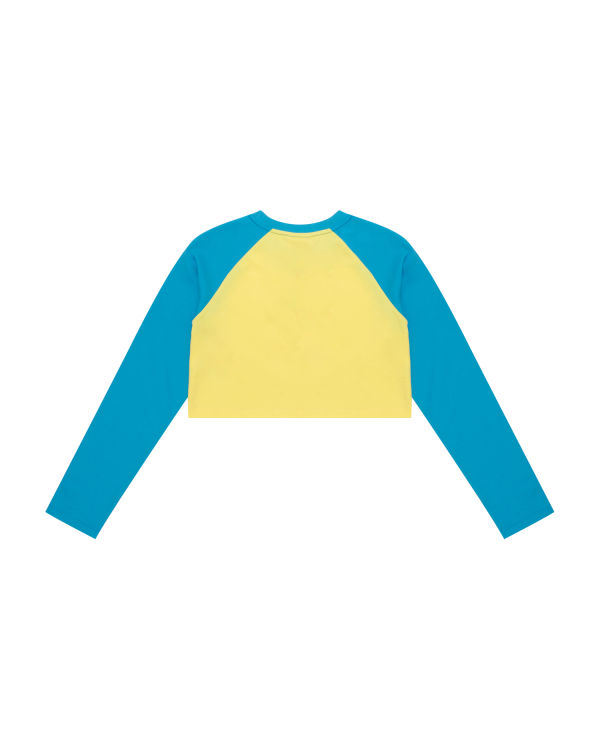 Bape Grafika long sleeve raglan Tricko Damske Modre | SK-0538