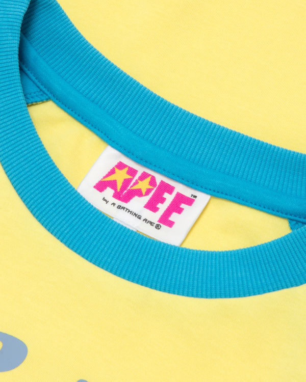 Bape Grafika long sleeve raglan Tricko Damske Modre | SK-0538