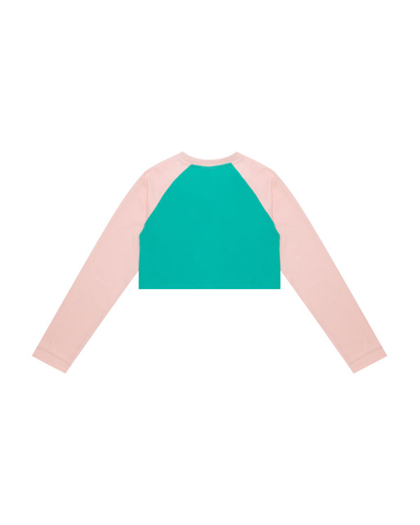 Bape Grafika long sleeve raglan Tricko Damske Ruzove | SK-4927