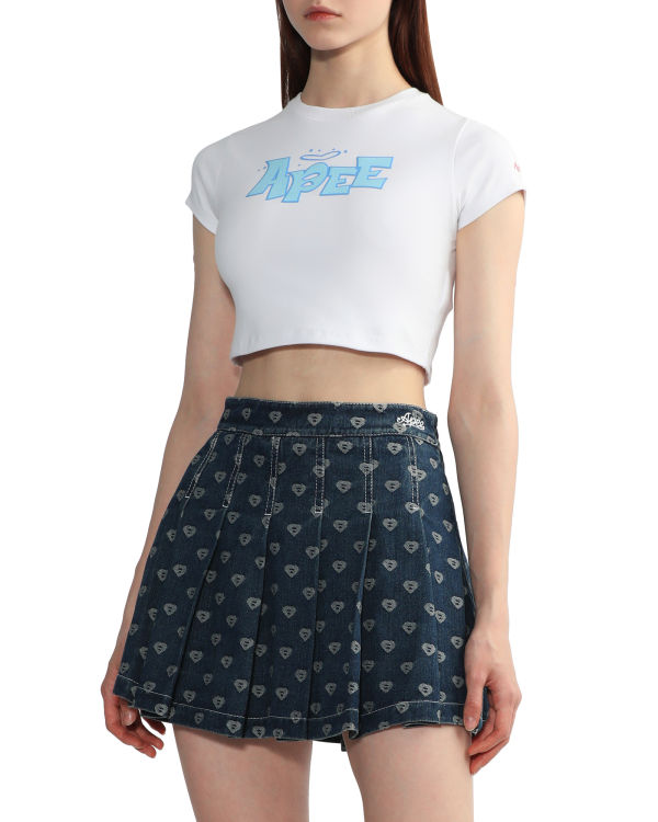 Bape Grafika slim-cut Tricko Damske Biele | SK-5784