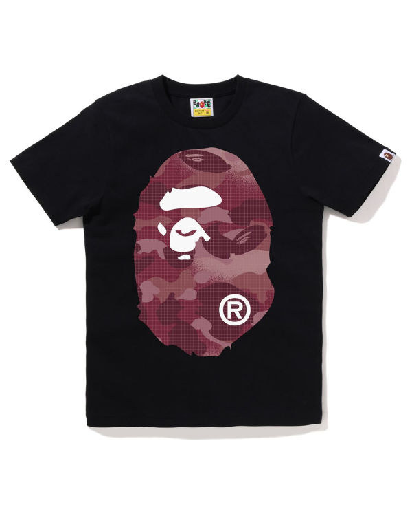 Bape Grid Camo Big Ape Head Tricko Damske Čierne | SK-2176