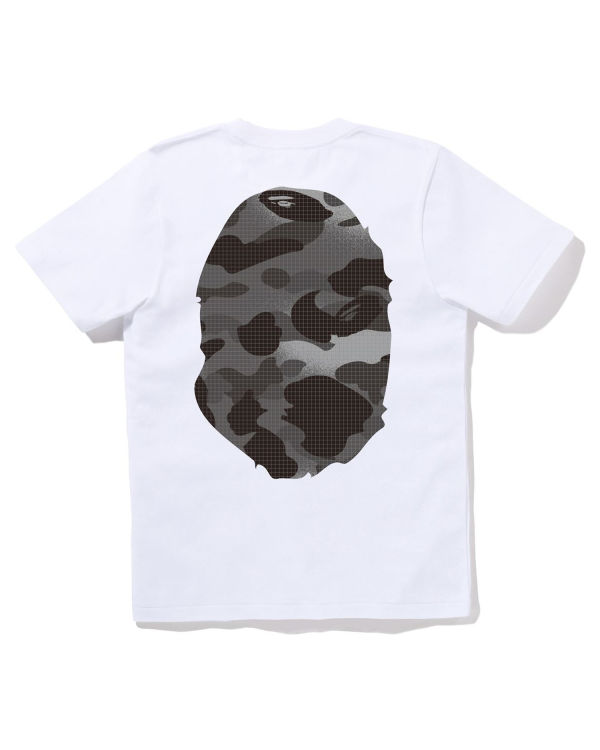 Bape Grid Camo Big Ape Head Tricko Damske Biele | SK-8463