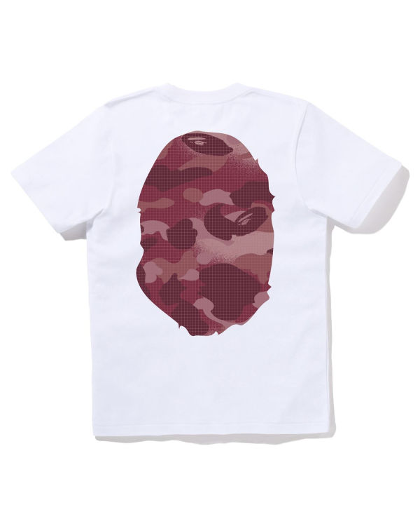 Bape Grid Camo Big Ape Head Tricko Damske Biele | SK-8760