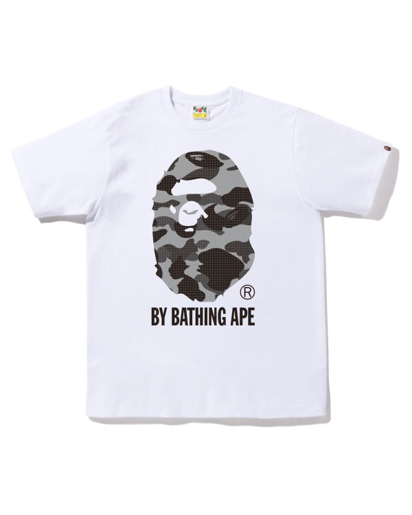 Bape Grid Camo By Bathing Ape Tricko Panske Biele | SK-3782