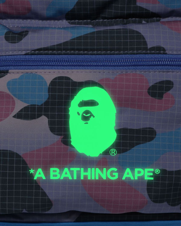 Bape Grid Camo Glow In The Dark Padding Batohy Detske Nachový | SK-8017