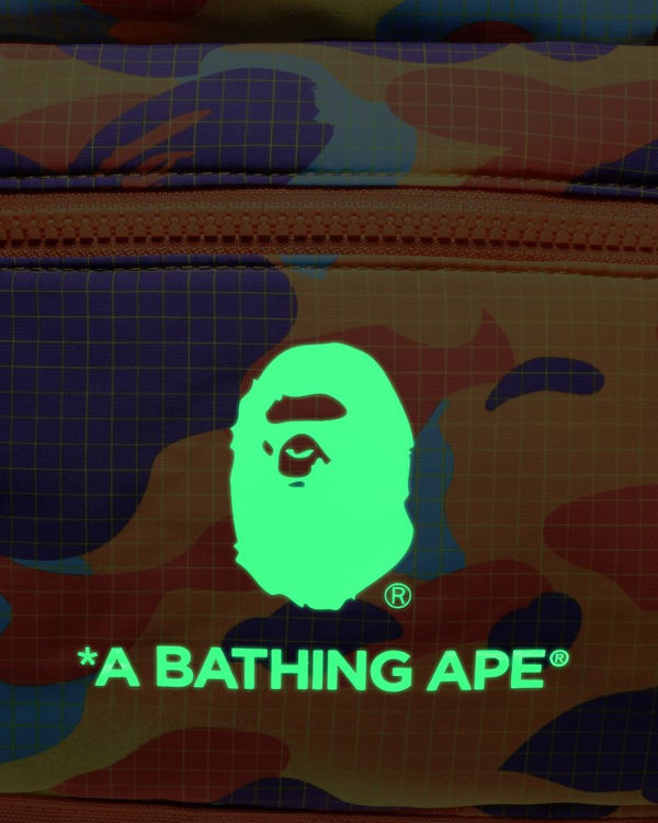 Bape Grid Camo Glow In The Dark Padding Batohy Detske Viacfarebný | SK-8357