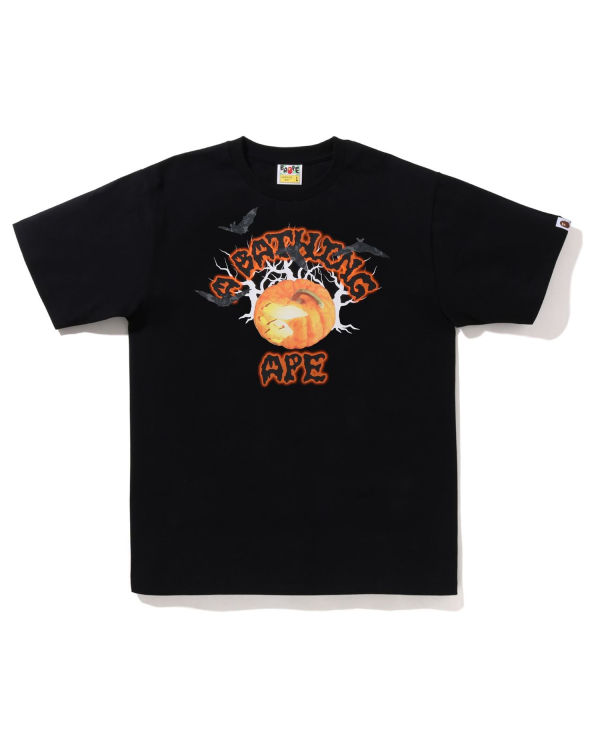 Bape Halloween Jack O\' Lantern College Tricko Panske Čierne | SK-6912