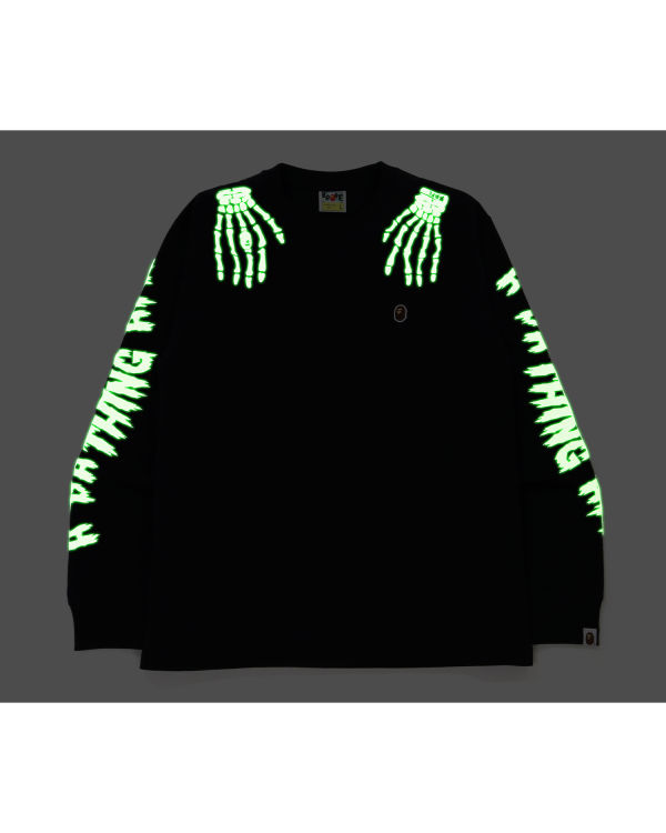 Bape Halloween Skull Glow In The Dark Long Sleeve Mikiny Panske Čierne | SK-0967