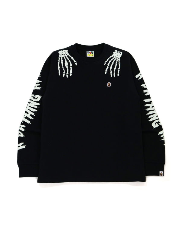 Bape Halloween Skull Glow In The Dark Long Sleeve Mikiny Panske Čierne | SK-0967