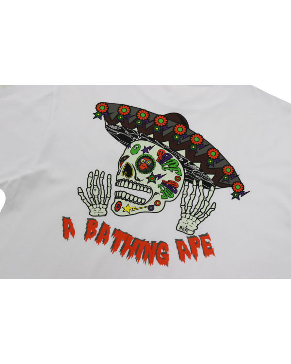 Bape Halloween Skull Glow In The Dark Long Sleeve Mikiny Panske Biele | SK-8672