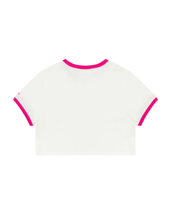 Bape Heart cropped Tricko Damske Biele | SK-6574