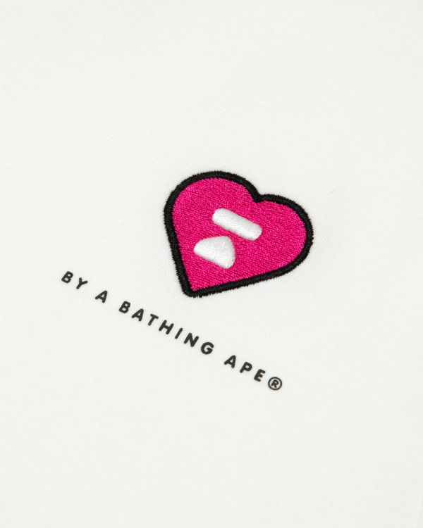 Bape Heart cropped Tricko Damske Biele | SK-6574