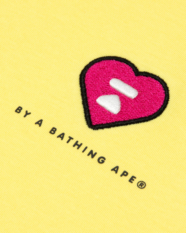 Bape Heart cropped Tricko Damske Žlté | SK-5761