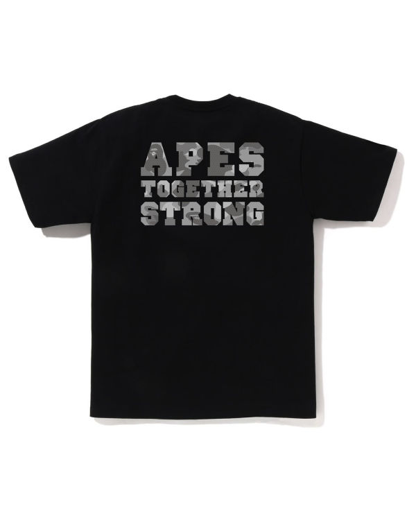 Bape Honeycomb Camo College ATS Tricko Panske Čierne | SK-7591