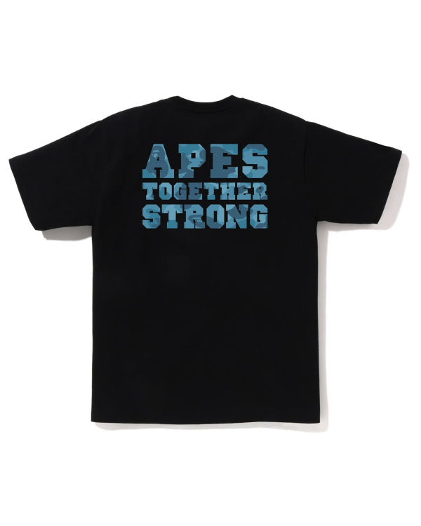 Bape Honeycomb Camo College ATS Tricko Panske Čierne | SK-8243