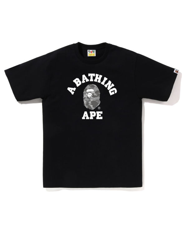 Bape Honeycomb Camo College Tricko Panske Čierne | SK-8071