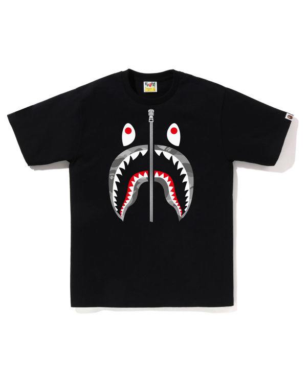 Bape Honeycomb Camo Shark Tricko Panske Čierne | SK-2958