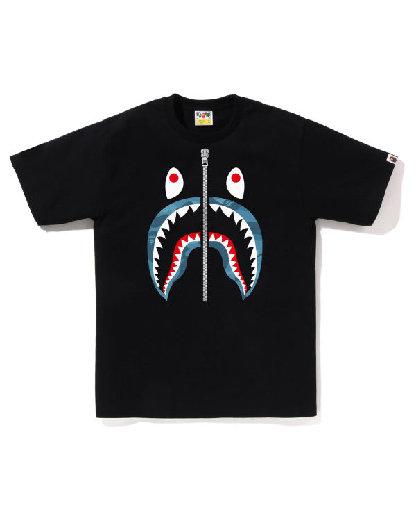 Bape Honeycomb Camo Shark Tricko Panske Čierne | SK-3974