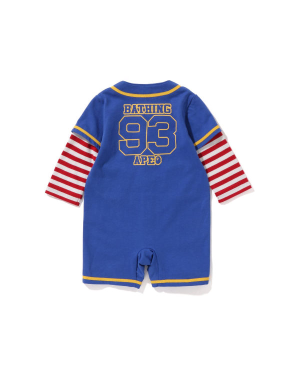 Bape Hoop Baseball Layered Rompers Body Detske Modre | SK-0863