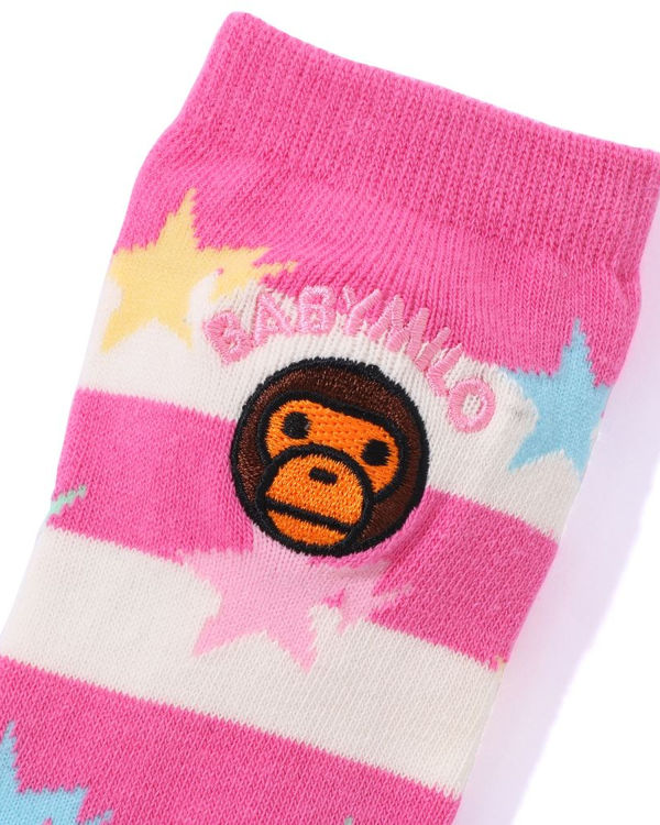 Bape Hoop Milo Sta Ponozky Detske Ruzove | SK-0492
