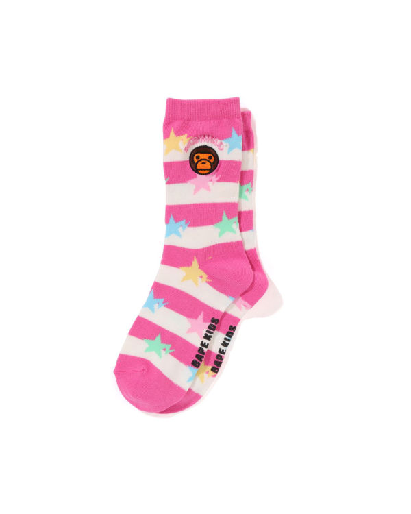 Bape Hoop Milo Sta Ponozky Detske Ruzove | SK-0492