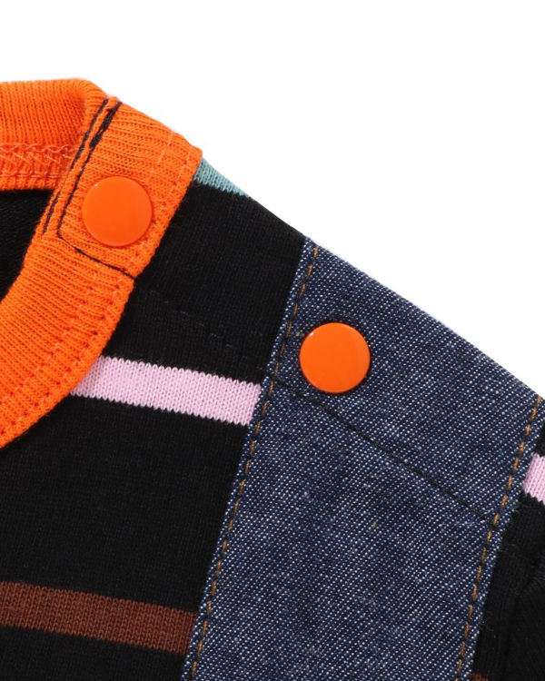 Bape Hoop Milo Suspenders Layered Rompers Body Detske Čierne | SK-1642
