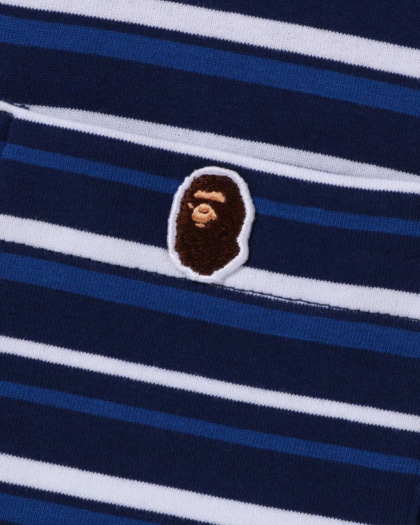 Bape Hoop One Point Relaxed Fit Tricko Panske Modre | SK-1634