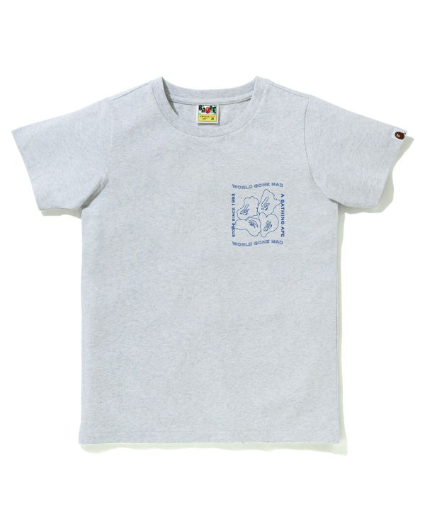 Bape Ink Print Tricko Damske Siva | SK-5183