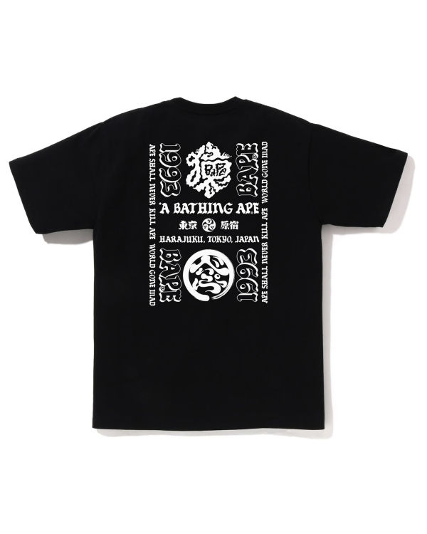 Bape Japan Culture Lettered Tricko Panske Čierne | SK-1098