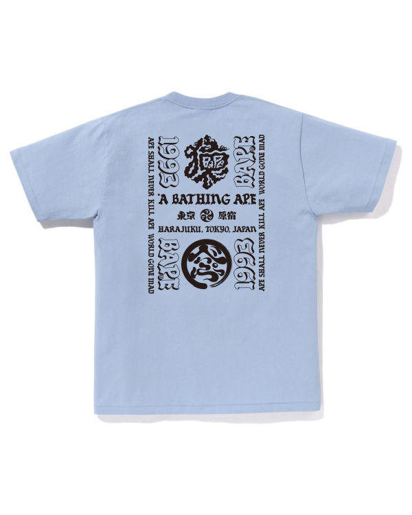Bape Japan Culture Lettered Tricko Panske Modre | SK-7428