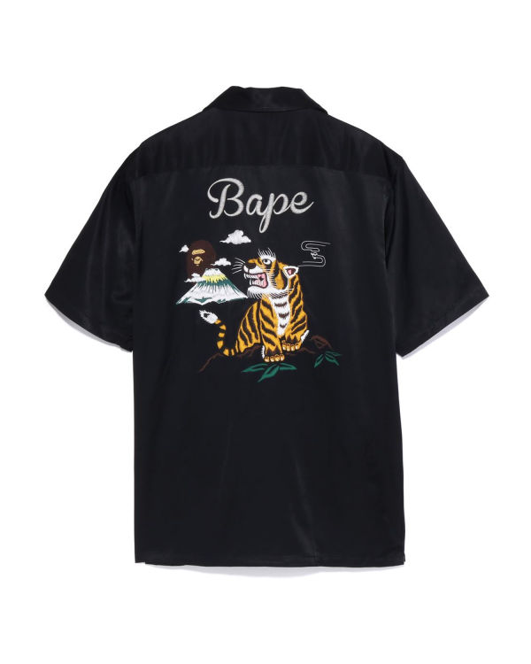 Bape Japan Culture Open Collar Kosele Panske Čierne | SK-3265