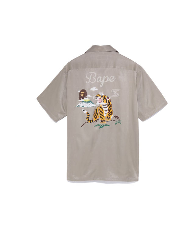 Bape Japan Culture Open Collar Kosele Panske Siva | SK-7832