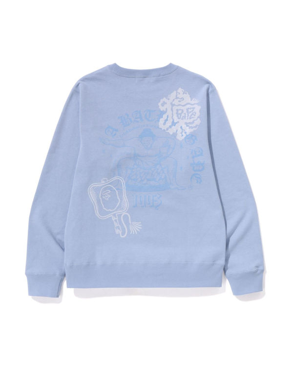 Bape Japan Culture Sumo Crewneck Mikiny Panske Modre | SK-5941